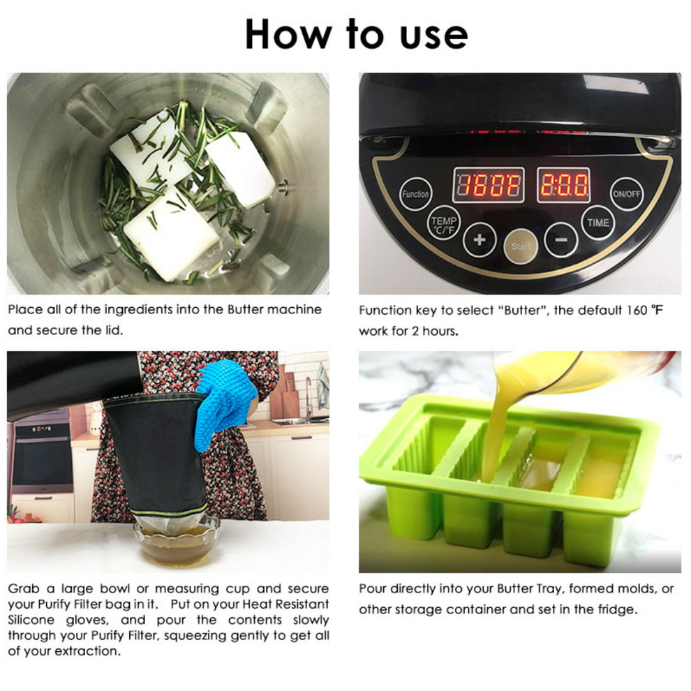 Decarboxylator and Infused Butter Maker Machine - Accessories Included(UK or EU Plug)