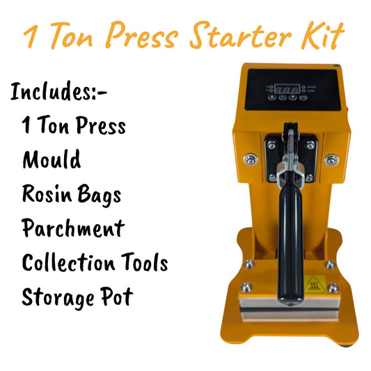 1 Ton Rosin Press Plus Starter Kit with Step by Step Guide to Make Your Own Oil/Concentrates- Up to 25% yields