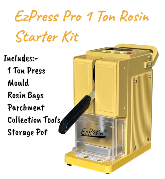 EzPress Pro 1200- Compact Rosin Press Plus Starter Kit with Step by Step Guide to Make Your Own Oil/Concentrates- Up to 25% yields