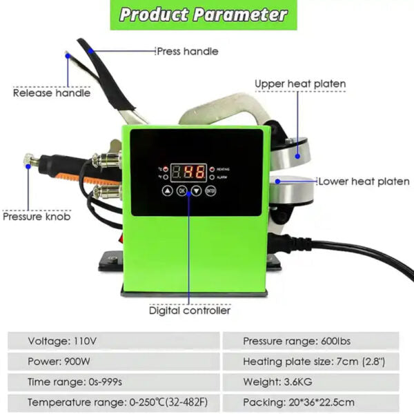 Mini Rosin Heat Press kit - 15-20% Yields - Make your own oils/concentrates easily
