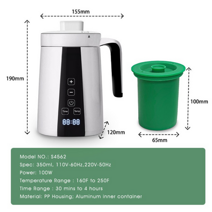 Decarboxylator & Infuser - 350ml - mess free container included