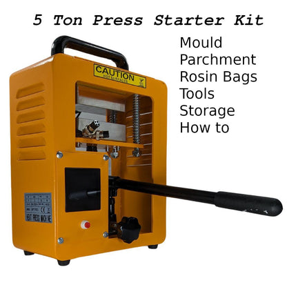 5 Ton Rosin Press Plus Starter Kit and Step by Step Guide to Make Your Own Oil/Concentrates- Up to 30% yields