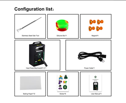 Prensa de resina de 4 toneladas, placas calefactoras de 4x4 pulgadas con control de temperatura digital - LTQ Vapor